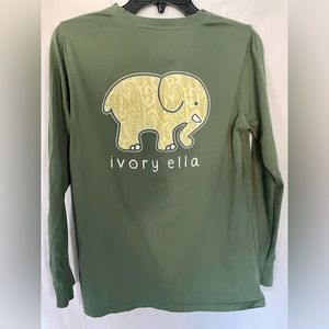 Ivory Ella forest green long sleeve t-shirt